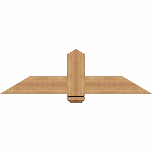 Ekena Millwork Eugene Smooth Timber Gable Bracket, Western Red Cedar, 48"W x 14"H x 3 1/2"D x 5 1/2"F, 7/12 Pitch GBW048X14X0406EUG00SWR - main